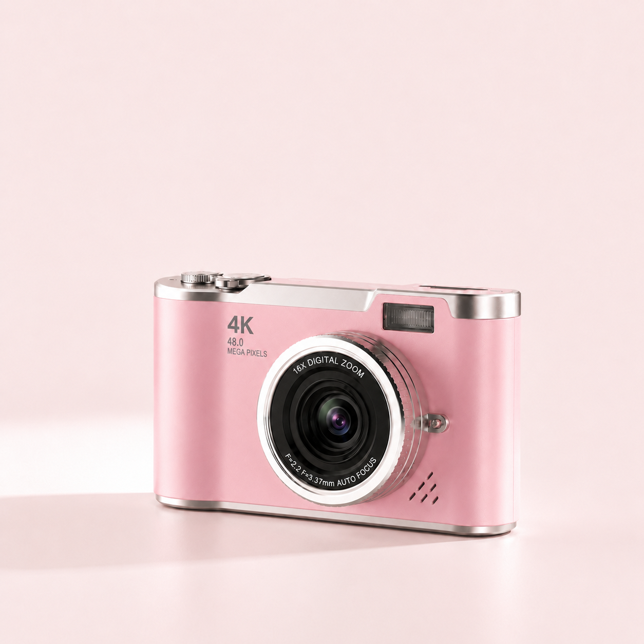 Serolira Compact 4K Camera with Flip Screen, 16X Zoom & Memory Card